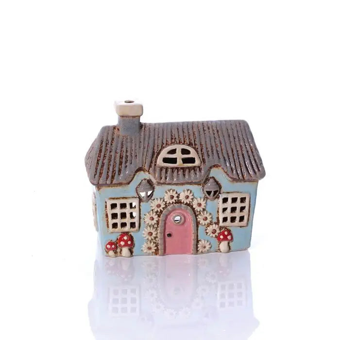 Casetta Portacandela Tealight in Gres 16 cm