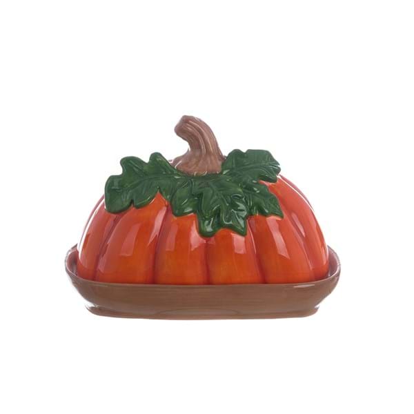 Portaburro in ceramica a forma di zucca Blanc Mariclò