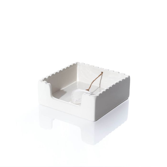 Portatovaglioli in Ceramica con Cuore 18x18x7 cm