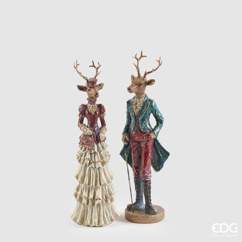 Set 2 Renne Natalizie Boheme Vintage H 42 cm – EDG