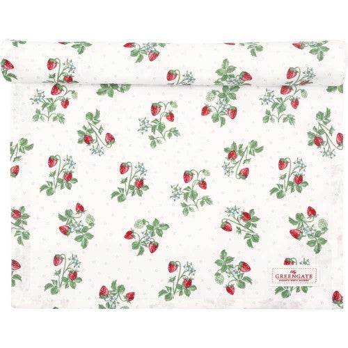 Runner Tavola Berry White GreenGate 45x140 cm