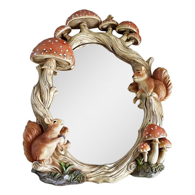 Specchio Decorativo Bosco con Scoiattoli e Funghi Clayre & Eef