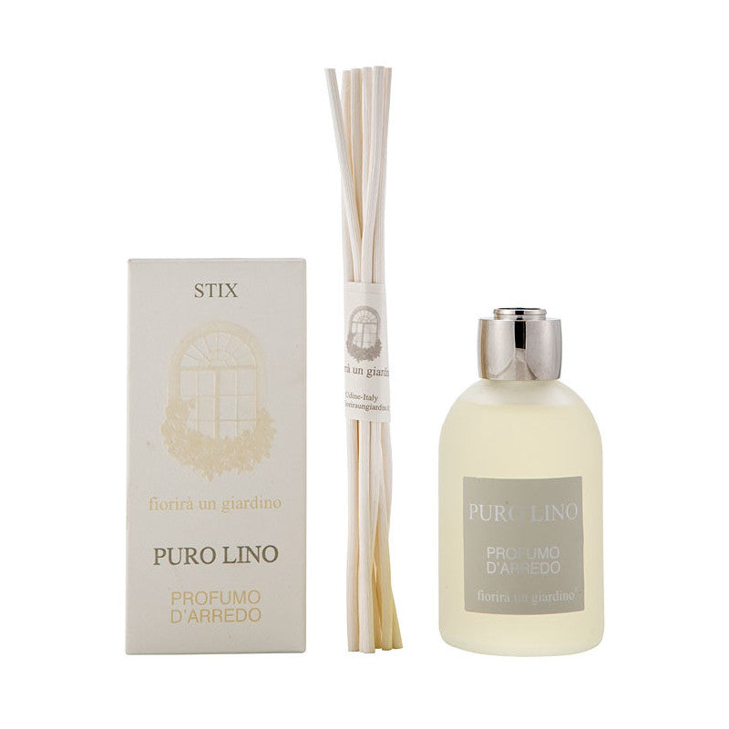 Profumo d'arredo con bastoncini Puro lino 110 ml