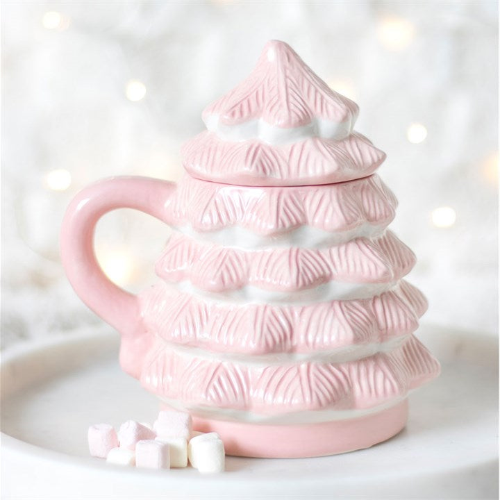 Tazza a forma di albero di Natale rosa