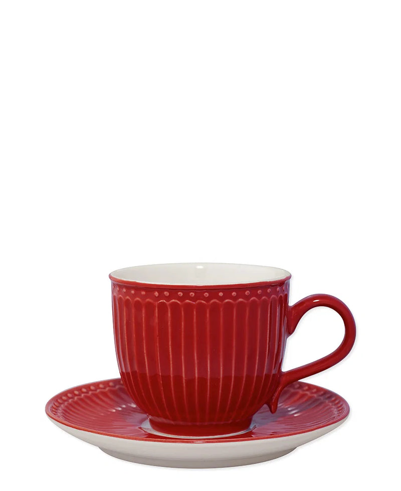 Tazza da Tè con Piattino Alice Red – GreenGate