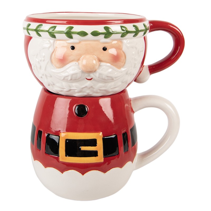 Set 2 Tazze Babbo Natale 450/500 ml – Clayre & Eef