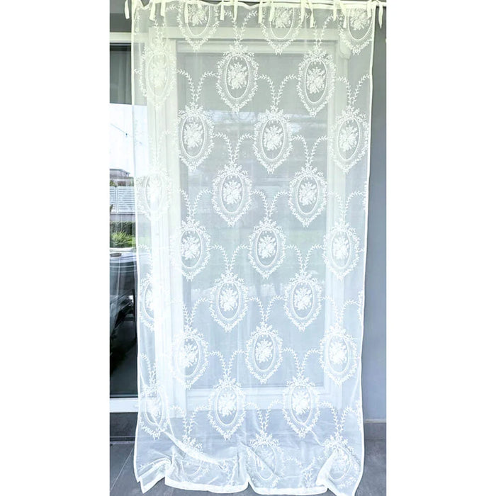 Tenda Antoniette Pizzo Avorio  140 x 290 cm