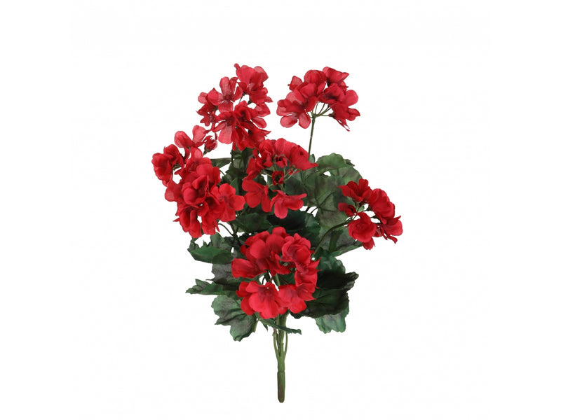 Geranio Artificiale Rosso a Cespuglio 54 cm