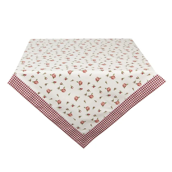 Tovaglia in cotone con motivo roselline 130 x 180 cm -Romantic rose