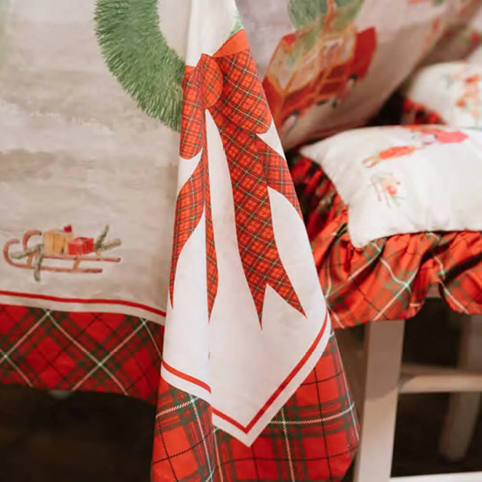 Christmas Cotton Tablecloth Christmas Card Collection 160×240 - Cloth Clouds