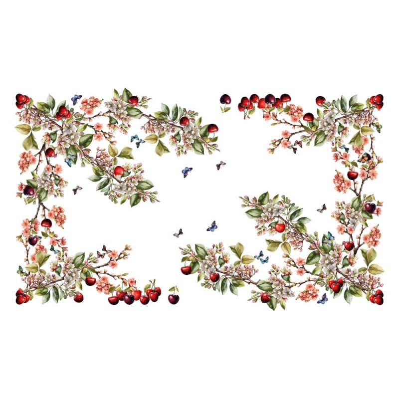 Tovaglia in cotone stampa digitale con motivo Ciliegia - Cherry - Arredo Casa da Sogno