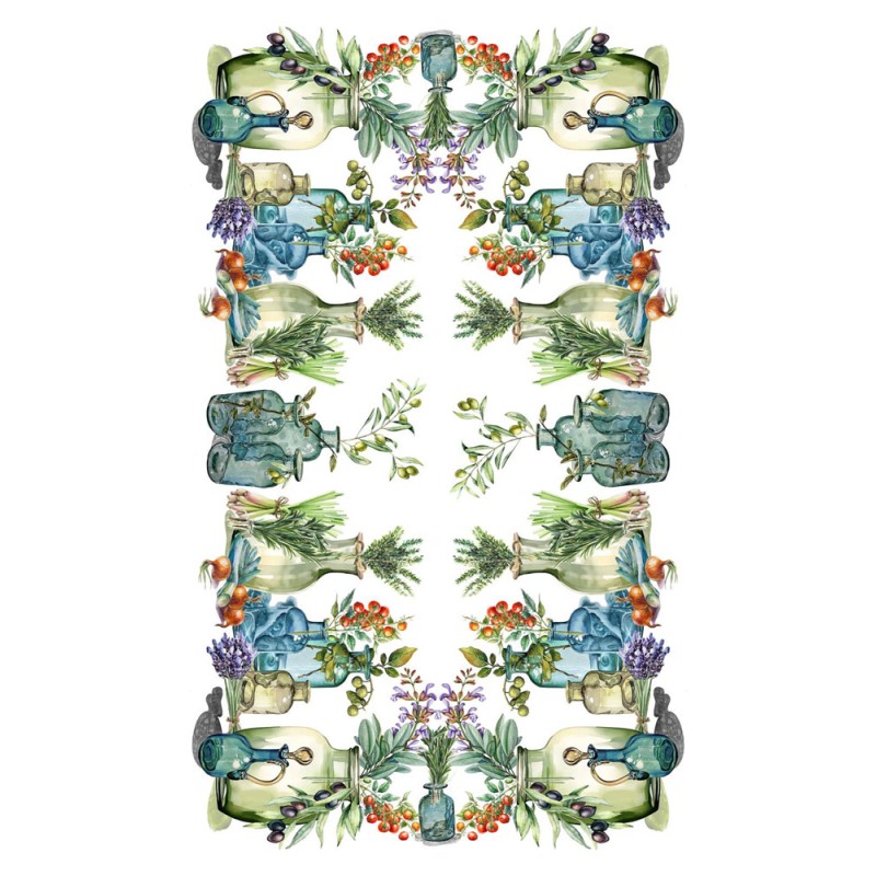 Tovaglia Cotone Digitale Herbs  150x180 cm