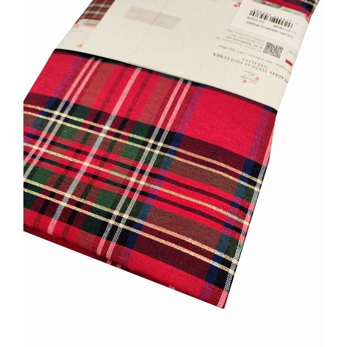 Tovaglia Natalizia Tartan in filo lurex