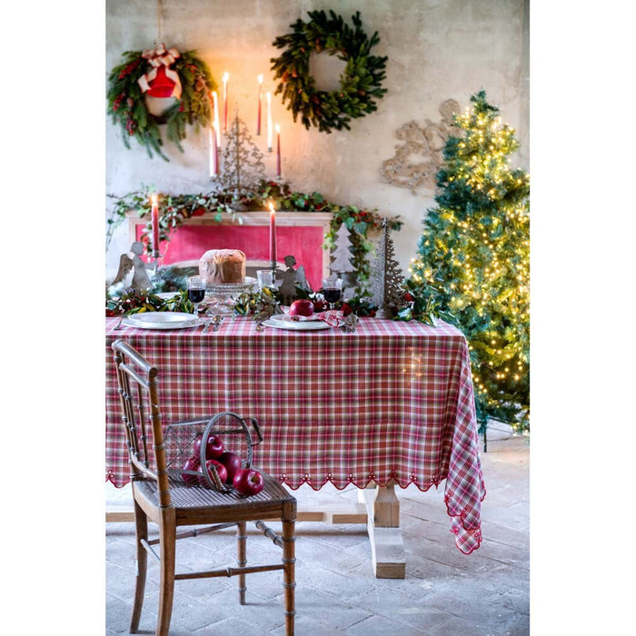 Tovaglia Montana Red 150 x 220 cm Blanc Mariclò