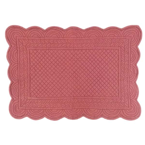 Set de table rectangulaire Rose Carmen Blanc Mariclò