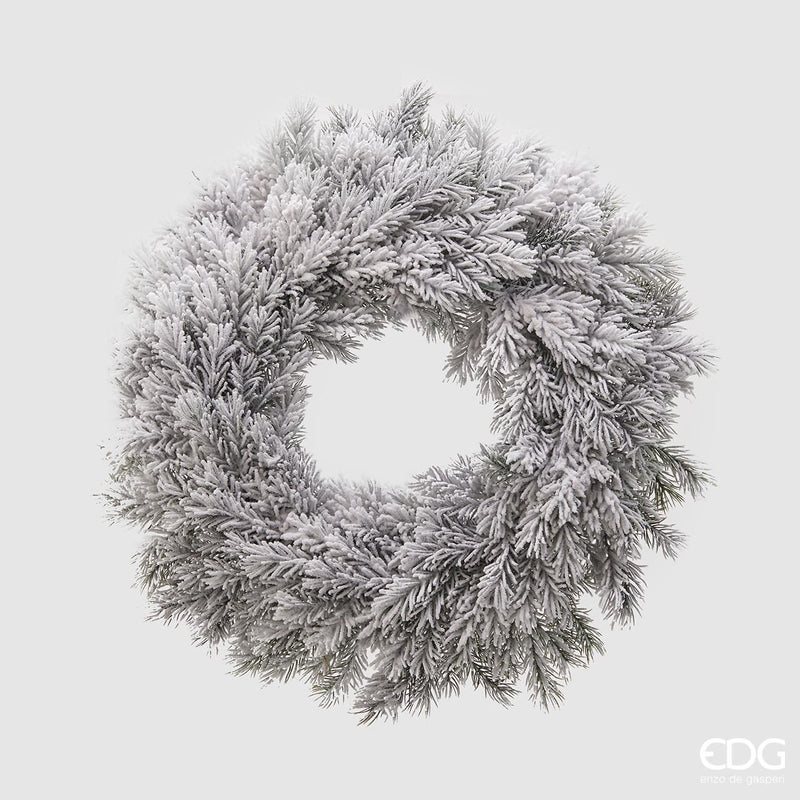 Corona Natalizia Innevata in Pino EDG Ø 56 cm