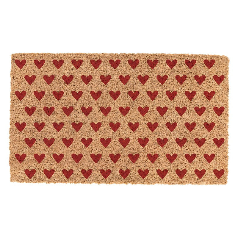 Zerbino in Cocco con Cuori Rossi 76x45 cm Clayre & eef