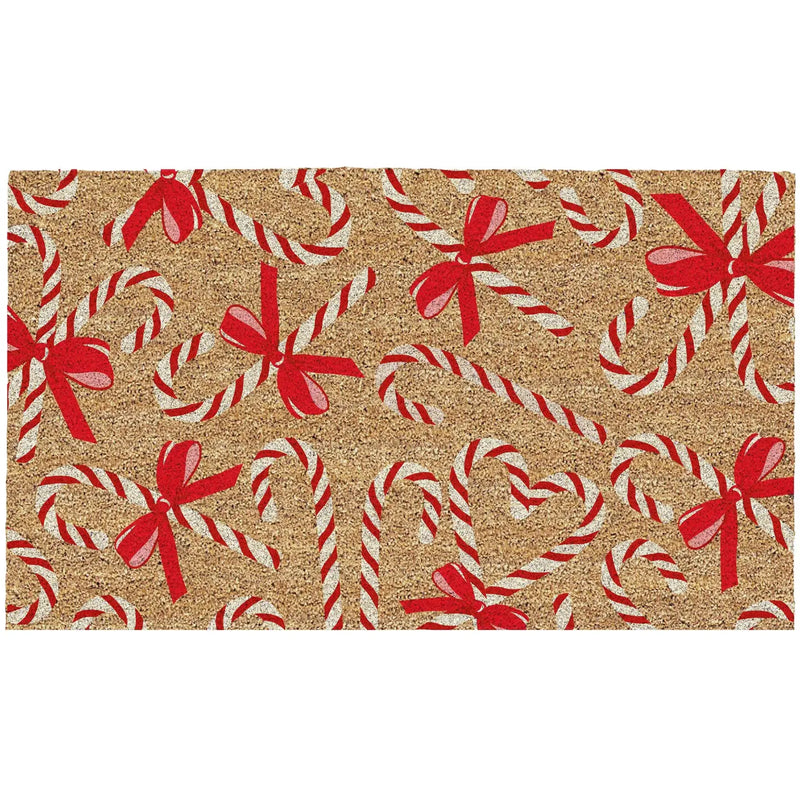 Zerbino Natalizio in Cocco bastoncini di zucchero  43x74 cm