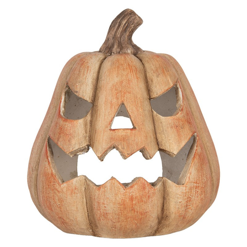 Zucca Portacandela Halloween in Ceramica Clayre & Eef – 23×22×25 cm