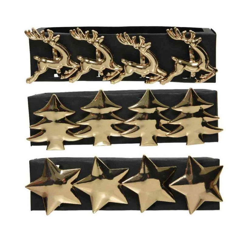 PORTATOVAGLIOLI ORO SET DA 4 - Arredo Casa da Sogno