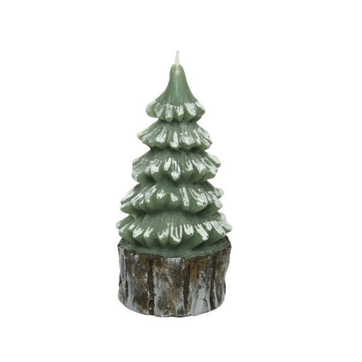Candela decorativa a forma di albero con corteccia Ø5-H10Cm - Arredo Casa da Sogno