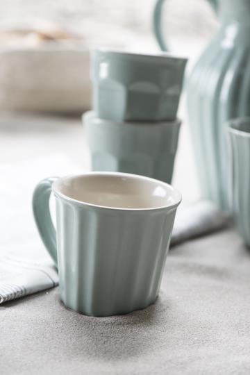 Tazza bassa in ceramica con manico -Green tea