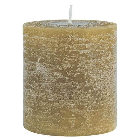 Candela Rustica In Cera Senape H 7.5 Cm Ib Laursen - Arredo Casa da Sogno