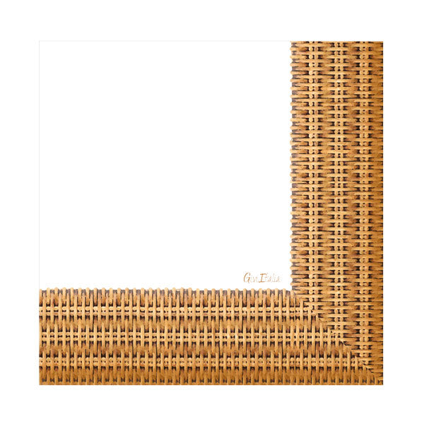 Confezione .16 tovaglioli decoro rattan 3 veli cm.33x33 - Arredo Casa da Sogno