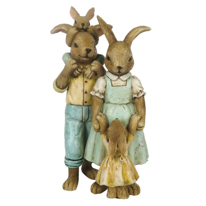Statua decorativa in resina coniglietti