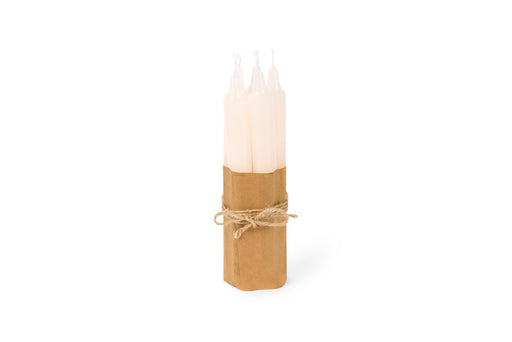 S/5  Candele White H 18x2 Cm - Arredo Casa da Sogno