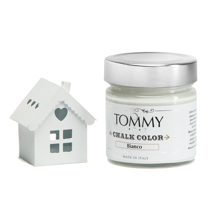 Vernice shabby chic a gesso tommy art bianco