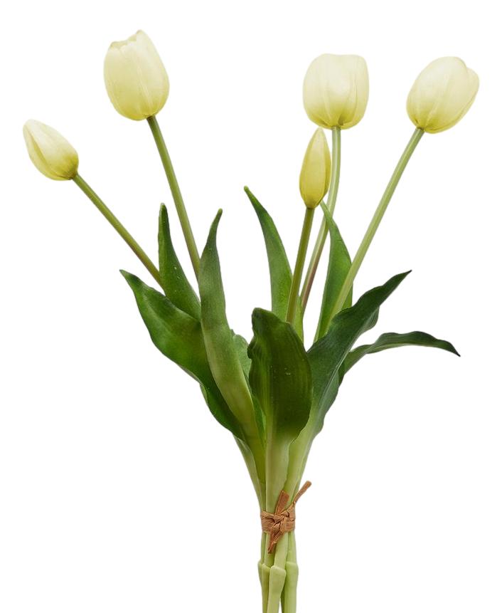 Mazzo di tulipani artificiali champagne h 40 cm - Arredo Casa da Sogno