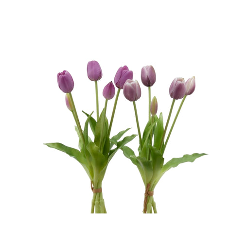 Mazzo di tulipani artificiali Viola Scuro / Viola Chiaro - Arredo Casa da Sogno