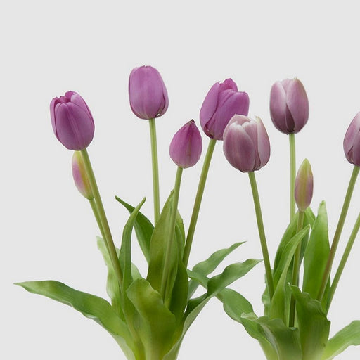 Mazzo di tulipani artificiali Viola Scuro / Viola Chiaro - Arredo Casa da Sogno