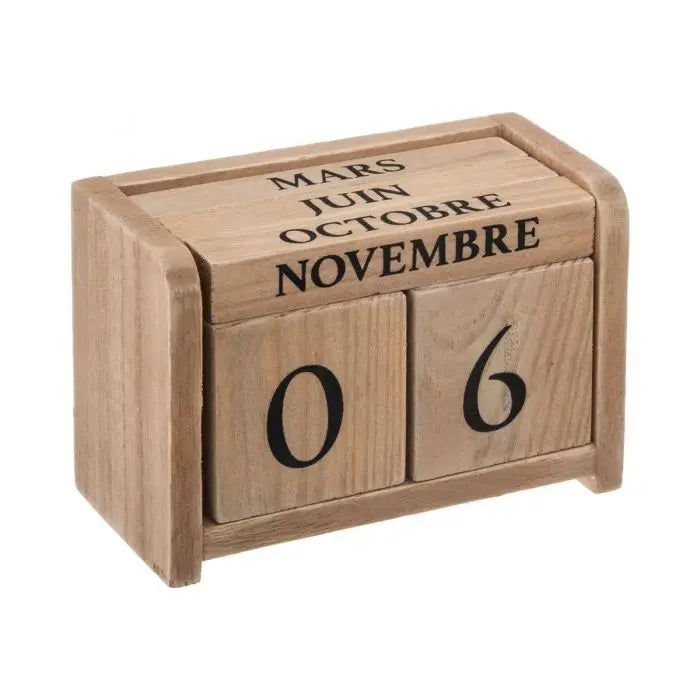 Calendario"11x7,5cm In Legno
