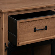credenza a 2 ante, legno e vetro temperato - Arredo Casa da Sogno