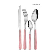 Servizio posate Texture Legno Colorato rosa, 24 pezzi - Arredo Casa da Sogno