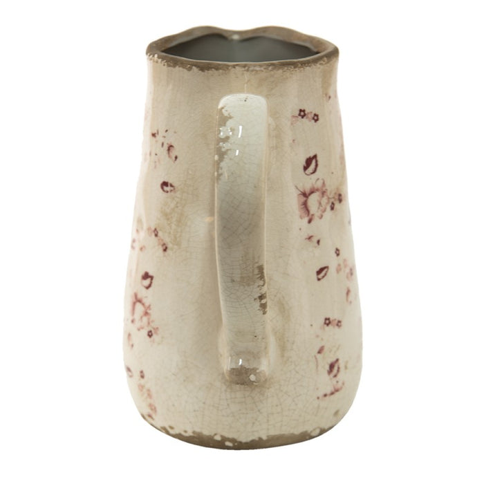 Brocca decorativa in ceramica con fiore piccolo da 1150 ml