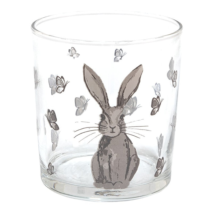 Bicchiere in vetro con motivo coniglio set di 6 -rustic bunny - Arredo Casa da Sogno