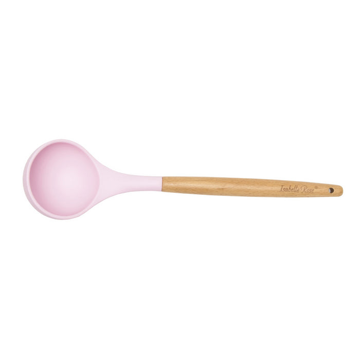 Cucchiaio  di legno in silicone rosa pastello ISABELLE ROSE
