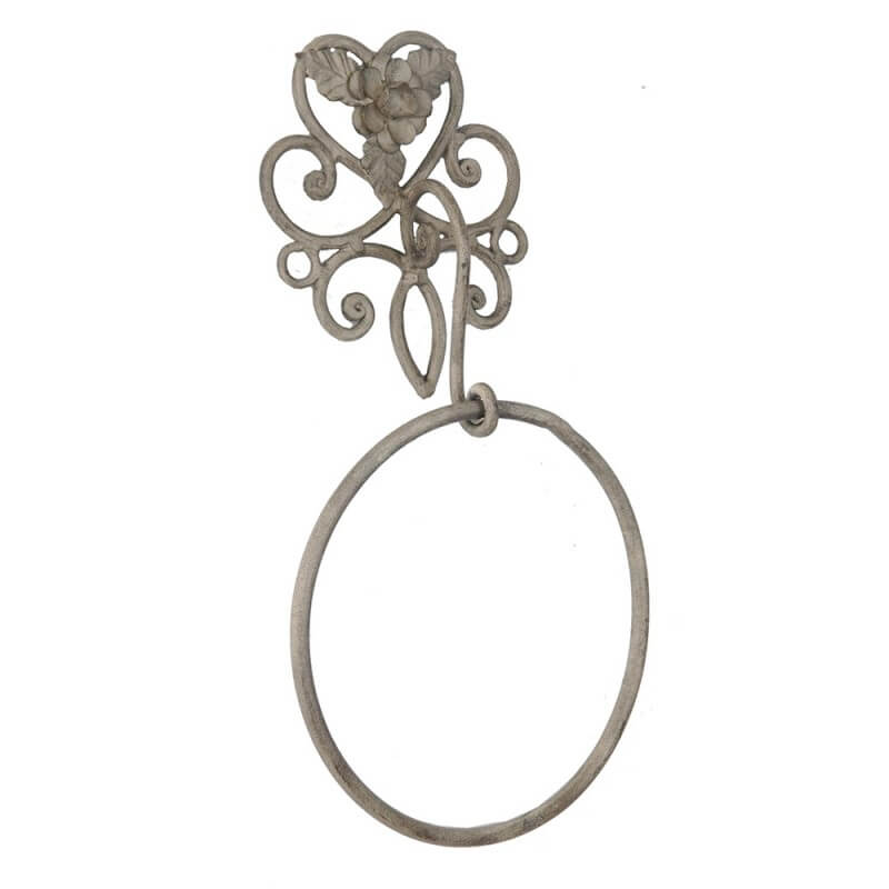 Portasciugamani 6y0168 27*7*31 cm beige ferro fiori - Arredo Casa da Sogno