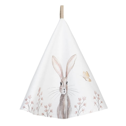 Canovaccio in cotone tondo con motivo coniglio - Rustic Bunny Clayre & Eef - Arredo Casa da Sogno