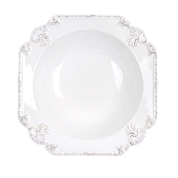 Servizio piatti 6 pezzi in ceramica bianca rinascimento — Arredo Casa da  Sogno